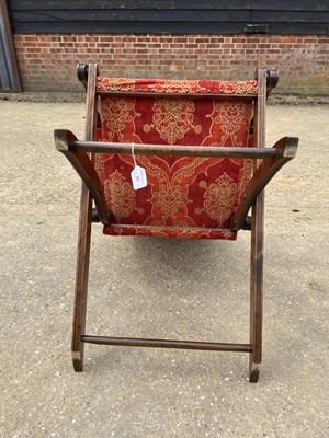 Lot 75 - Early 20th century campaign style folding chair