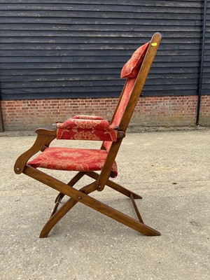 Lot 75 - Early 20th century campaign style folding chair