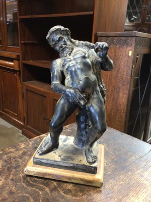 Lot 255 - Resin classical figure on wooden base