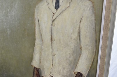 Lot 1280 - Joseph Robinson (1910-1986) oil on board - Jamaican Waiter, signed and dated 1961, inscribed verso, 69.5cm x 85cm, framed.  
Illustrated: Joseph Robinson, Waiting in the Wings: War, Theatre, Portra...