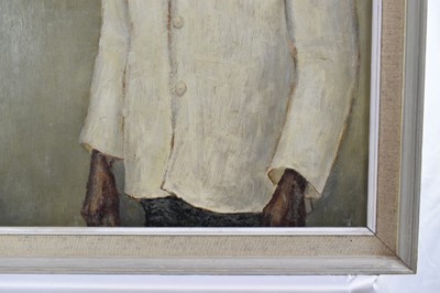 Lot 1280 - Joseph Robinson (1910-1986) oil on board - Jamaican Waiter, signed and dated 1961, inscribed verso, 69.5cm x 85cm, framed.  
Illustrated: Joseph Robinson, Waiting in the Wings: War, Theatre, Portra...