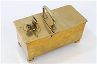 Lot 809 - Good Victorian brass 'honour' tobacco box of...