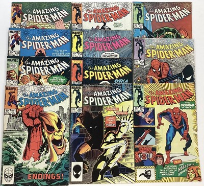 Lot 117 - Marvel comics The Amazing Spider-Man (1984) 11 issues from 248 - 251 and 253 - 259. All priced 60 cents. (11)