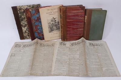 Lot 895 - Group of Essex interest publications, including D W Collier - The People's History of Essex, 1861, marbled boards, also an unnamed early 18th century Essex publication, also Speculi Britanniae Pars...