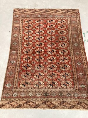 Lot 1510 - Good antique Tekke carpet