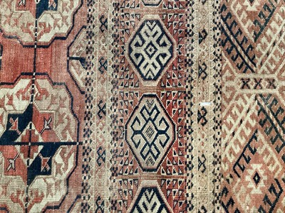 Lot 1510 - Good antique Tekke carpet