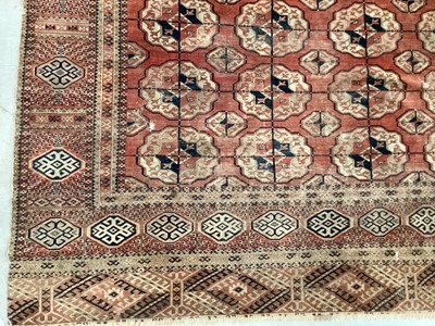 Lot 1510 - Good antique Tekke carpet