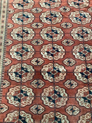 Lot 1510 - Good antique Tekke carpet