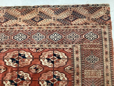 Lot 1510 - Good antique Tekke carpet