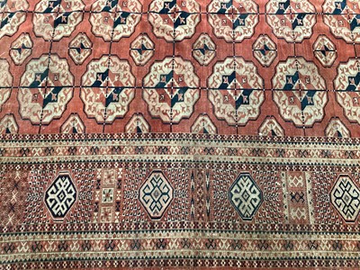 Lot 1510 - Good antique Tekke carpet