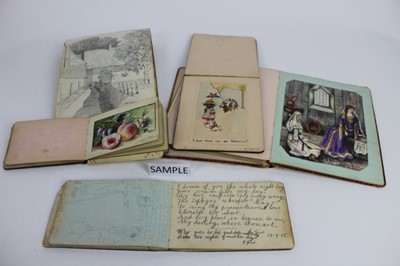 Lot 1515 - Collection of early 20th century albums drawing, sketches and verse