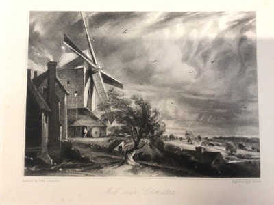 Lot 881 - David Lucas after John Constable, mezzotint, Mill near Colchester, image 13 x 17cm