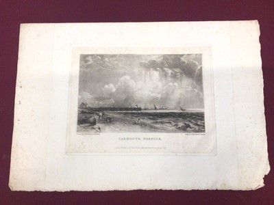 Lot 880 - David Lucas after John Constable, mezzotint, Yarmouth, Norfolk, published 1832, image 14 x 22cm