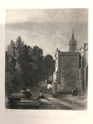 Lot 879 - David Lucas after John Constable, mezzotint, Porch of the Church, East Bergholt, 1855, image 18 x 15cm