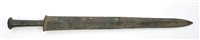 Lot 813 - Chinese bronze sword, the gently tapering...