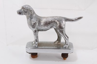 Lot 912 - Vintage chromium plated car mascot in the form of a Labrador, 7.5cm high 
Provenance: the estate of the late Julie Cecil (1942-2022)