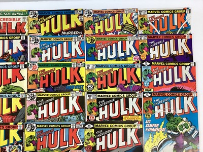 Lot 124 - Large group of Marvel comics The Incredible Hulk (1970 to 1979) English and American price variants. Approximately 55 comics.