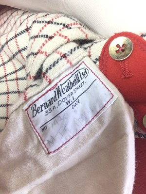 Lot 929 - Gentleman's red hunt coat by Bernard Weatherill Ltd with brass Essex Hunt buttons
