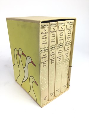Lot 940 - The Waterfowl of the World, set of four hardback volumes in case, by Jean Delacour and illustrated by Peter Scott