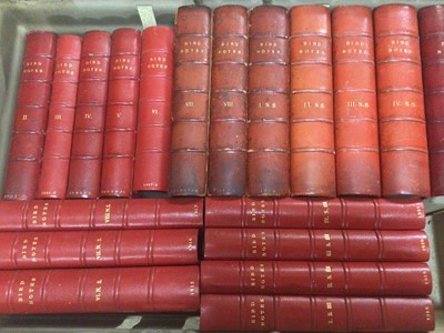 Lot 942 - Bird Notes, edited by Wesley T. Page, twenty three marble and leather bound books in total, to include eight volumes, new series eight volumes and series III seven volumes, dated from 1903 to 1924