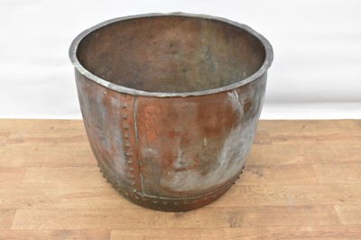 Lot 1485 - Large riveted copper, 59cm diameter
