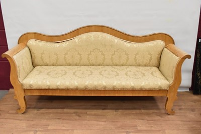 Lot 1452 - 19th century Swedish Gustavian-style birch sofa