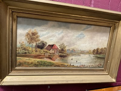 Lot 298 - Oil on canvas landscape painting, signed E. Marsden and dated 1912, in gilt frame