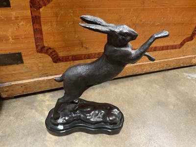 Lot 211 - Bronze figure of a hare