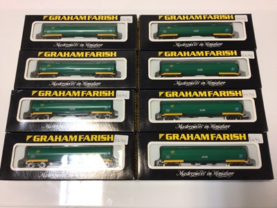 Lot 90 - Graham Farish N gauge 100 Ton Tanker Bogie Wagons including BP (green) No.3708 (8) and nine others, all boxed (17 total)
