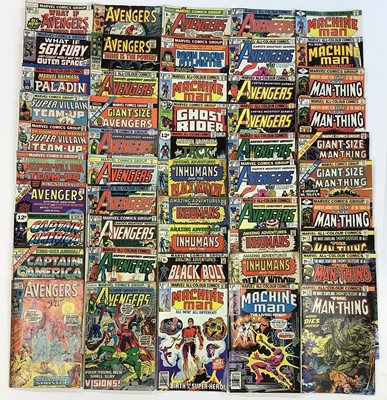 Lot 227 - Large box of Marvel comics, mostly 1970's. To include Captain marvel, the Avengers, The human fly, The Cat, Black Goliath, Spider woman, omega and others. Approximately 175 comics