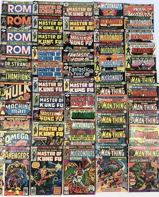 Lot 227 - Large box of Marvel comics, mostly 1970's. To include Captain marvel, the Avengers, The human fly, The Cat, Black Goliath, Spider woman, omega and others. Approximately 175 comics