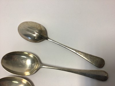 Lot 57 - Set of six silver tablespoons