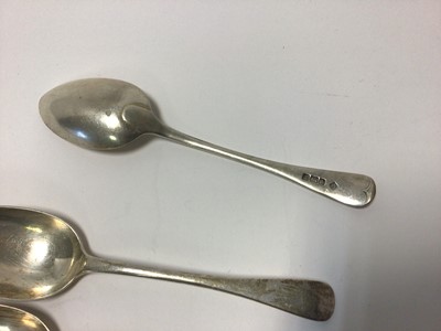 Lot 56 - Set of six silver dessert spoons