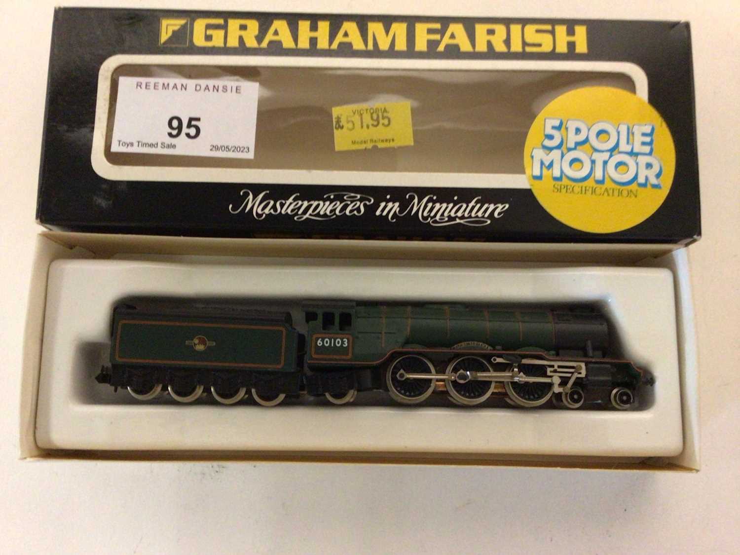 Lot 95 - Graham Farish N gauge 4-6-2 BR lined green "Flying Scotsman" tender locomotive 60103, boxed No.1825