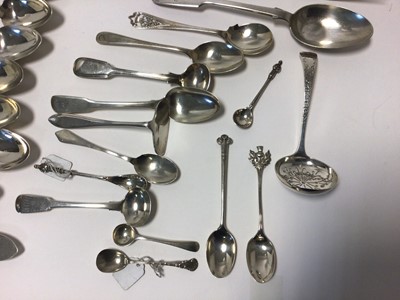 Lot 63 - Group of sterling silver, including fiddle pattern cutlery, total weight 36.8oz