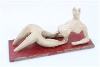 Lot 1085 - After Henry Moore (1898-1986) plaster and wood...
