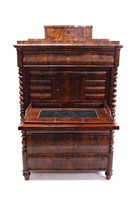 Lot 1318 - Mid-19th century Continental figured mahogany...