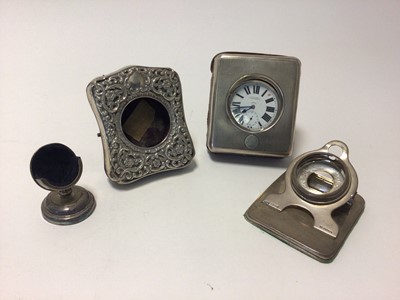 Lot 106 - Four silver pocket watch holders of various size and form