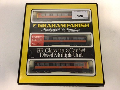 Lot 128 - Graham Farish N gauge Strathclyde Livery Limited Edition (362/500) Class 101 DMU 3 Car Set, No. LE814A, boxed