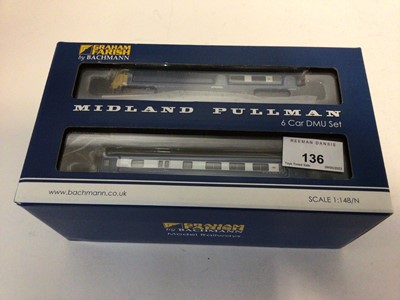 Lot 136 - Graham Farish by Bachmann Midland Pullman Nanking Blue with yellow ends Six Car DMU Set, No.371-741, boxed