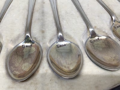Lot 120 - Cased set of six silver gilt enamelled teaspoons, Birmingham 1937
