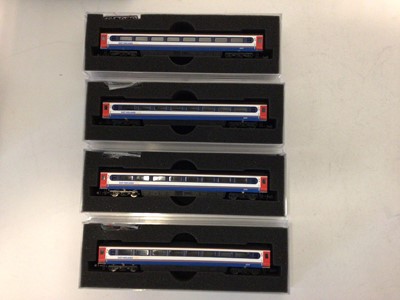 Lot 145 - Dapol N gauge EWS Maroon Class 67 Diesel 67030, No.ND-101J and Class 67 Dummy, No.ND-101N plus two MK3 2nd Class East Midlands coaches, NC-226A and two MK 3 2nd Class East Midlands coaches NC-227A,...