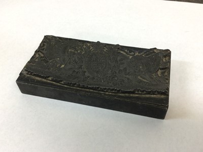 Lot 118 - 19th century printing block, possibly for the Times Newspaper