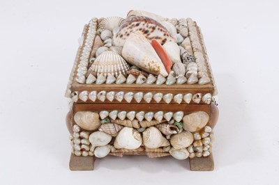 Lot 989 - Shell work casket