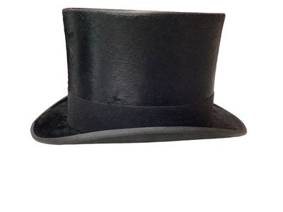 Lot 2082 - Henry Heath black top hat in a Dunn & Co top hat box.
