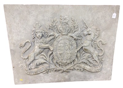 Lot 186 - Impressive fibreglass Victorian-style royal warrant coat of arms