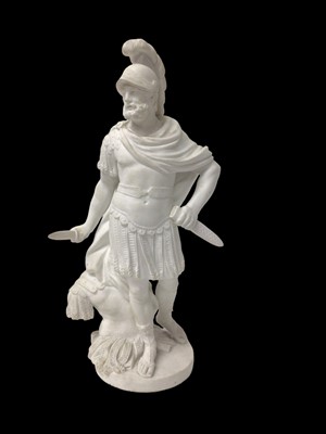 Lot 269 - 19th century continental bisque figure of Mars