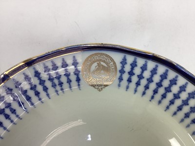 Lot 779 - Jockey Club bowl with blue and gilt decoration, retailed by Mappin & Webb
