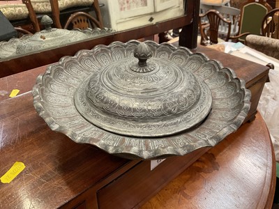 Lot 631 - Eastern silvered bowl and cover