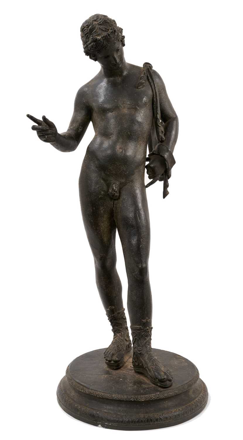Lot 929 - Large 19th century Grand Tour bronze figure of Narcissus